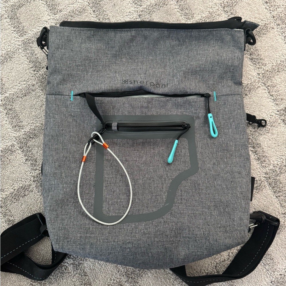 Sherpani anti-theft crossbody or backpack.